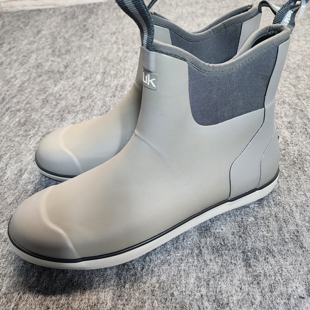 Huk Rogue Wave Grey Fishing Deck Boots Mens 11 Waterproof H8021007-020 - Picture 4 of 13
